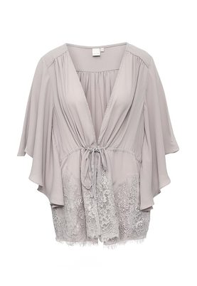 LOST INK PLUS  LACE TRIM KIMONO